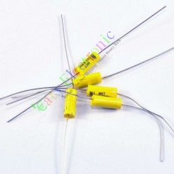 Yellow Long Lead Axial Polyester Film Capacitor 0.0033uf 630v Fr Tube Amps