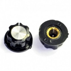 20mm Pedal Top Skirted Black Knob Guitar Tube Amp Jazz Bass Audio DIY Parts