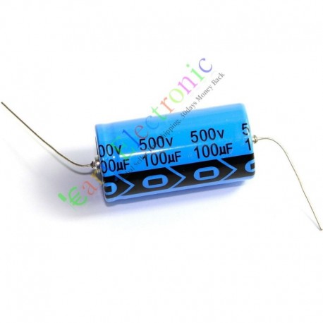 500v 100uf 85c Long Copper Leads Axial Electrolytic Capacitor Audio Amps