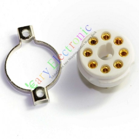 Gold 8pin Ceramic Vacuum Tube Socket Octal Valve for Kt88 El34b 6550 Audio