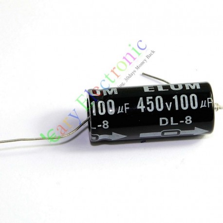 450v 100uf 105c Long Lead Axial Electrolytic Capacitors for Tube Audio Amp