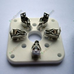 5pin Base Ceramic Vacuum Tube Socket Fr 3-500z 4-400 U5g Audio Amp Parts