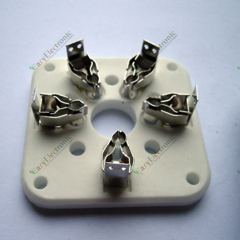 Cary 1pc Gilded 5pin Ceramic Vacuum Tube Socket Gold Valve Base for 3-500z 4-400 U5g Cary 1pc Gilded 5pin Ceramic Vacuum Tube Socket Gold Valve Base for 3-500z 4-400 U5g