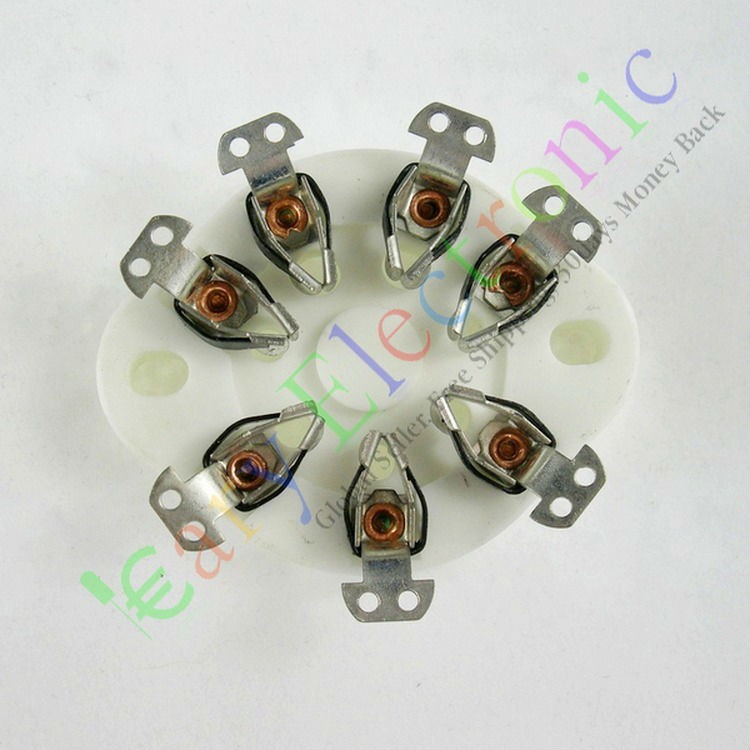 4 pcs 7 pin ceramic vaccume tube socket 