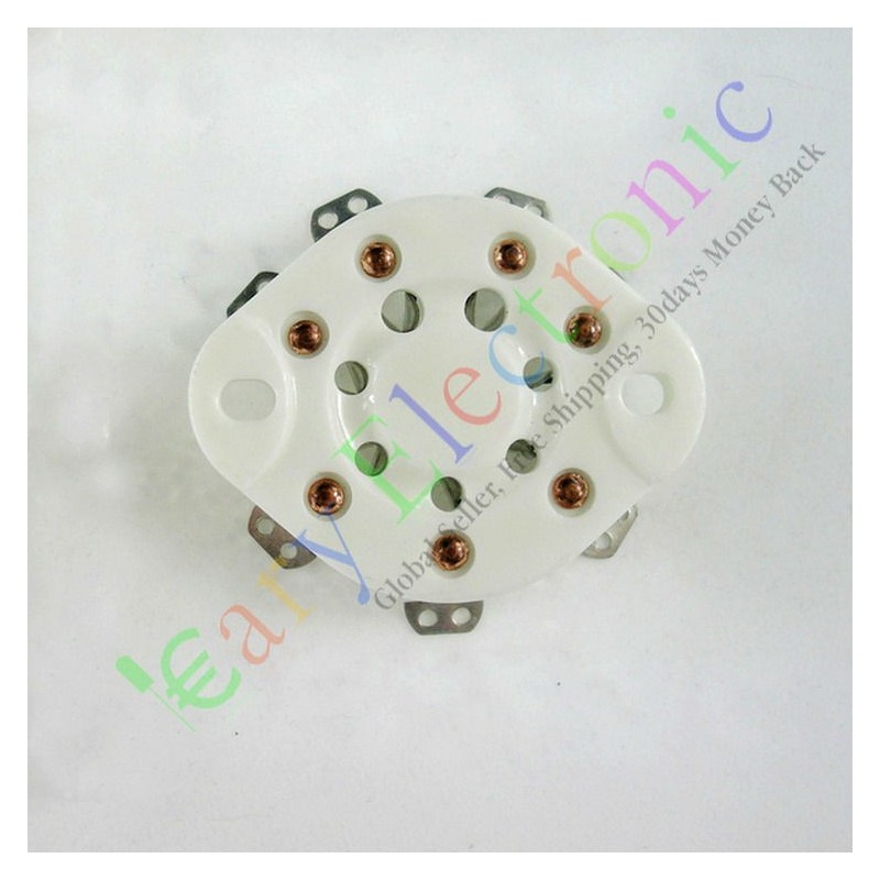 4PCs 7-pin Vacuum Tube Gold plated Ceramic Sockets for 1625 FU-5 6A6 