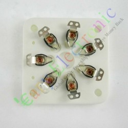 7pin Ceramic Vacuum Tube Socket Valve Base Fr 813 Fu-13 4b27 5-125b 8001 Amp