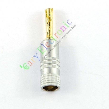 Gold Plated Copper Audio Banana Speaker Hifi Cable Plug Connector Audio DIY