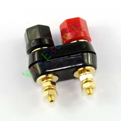 Gold Plated Copper Combine Binding Post Amplifier Terminal for Tube Amp DIY