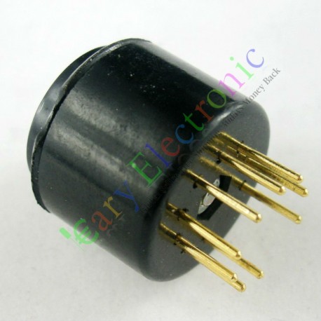 Gold 9pin Bakelite Tube Socket Gilded Valve Base Fr 12ax7b 12au7 Ec883 Ecc82