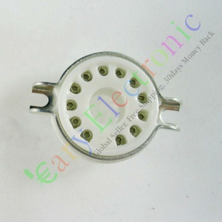 12pin Ceramic Vacuum Tube Socket Top Mount Valve Fr 9mn8 8ac9 8cb11 6ge5 Amp