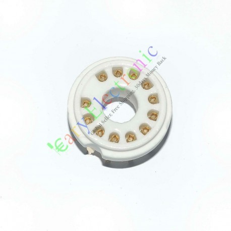12 PIN Gold Ceramic PCB Vaccum Tube Socket for 50ca10 Audio Tube Amp Parts