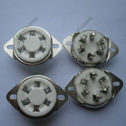 6pin Silver Ceramic Vacuum Tube Socket Top Mount Valve Fr 310 366 Audio