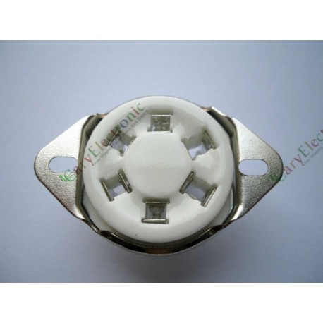 6pin Ceramic Vacuum Tube Socket Top Mount Valve Fr 310 366 Audio Amp DIY