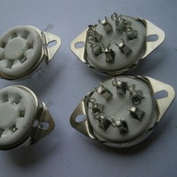 7pin Silver Ceramic Vacuum Tube Socket Top Mount Valve for 2a7 6a7 Amp