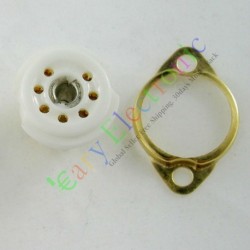 Mini 7pin Gold Ceramic Vacuum Tube Sockets Valve Base B7g 6au6 Ef95 6c4 6x4