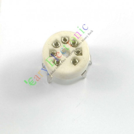 Mini 7pin PCB Ceramic Vacuum Tube Sockets Valve Base 12ae6 6at6 6bk6 Radio