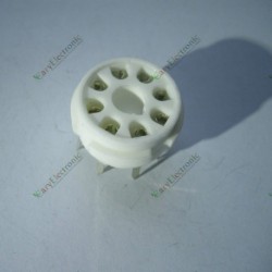 8 PIN PCB Mount Silver Ceramics Vaccum Tube Socket for 6l6 El34 Kt88 6550
