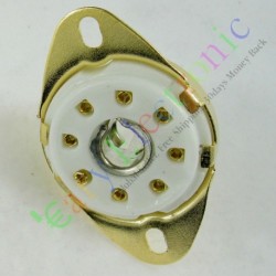 Gold 8pin Ceramic Vacuum Tube Socket Octal Valve Base Fr 5b254 Audio Amp Diy