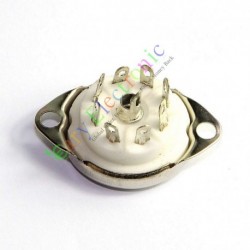 Small 8pin Ceramic Vacuum Tube Socket Valve Base Fr Ecc40 Audio Amp Diy Part