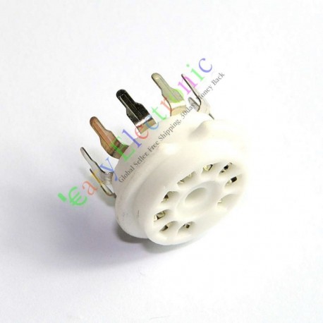 9pin PCB Ceramic Vacuum Tube Socket Valve 12ax7b 12au7 Ecc83 Ecc82 Audio