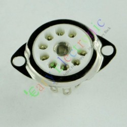 9pin Ceramic Vacuum Tube Socket Top Mount Valve for 12ax7 12au7 Ecc82 Ecc83