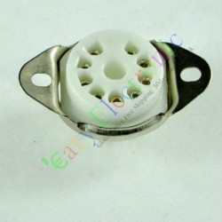 9pin Mini Ceramic Vacuum Tube Socket Valve Base for 12ax7 12au7 Ecc83 Ecc82