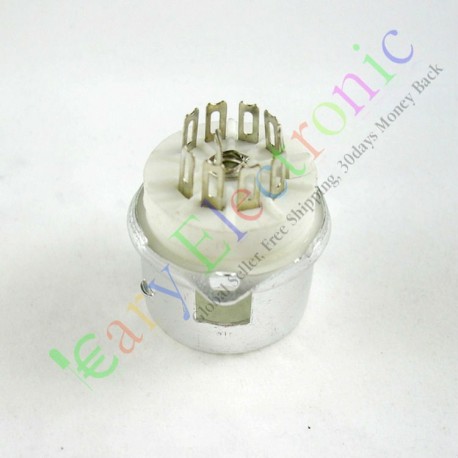 9pin Ceramic Vacuum Tube Socket Valve Base Shield 12ax7 12au7 Ecc83 Ecc82
