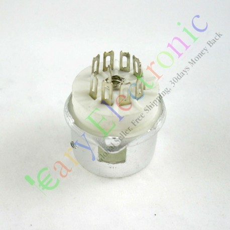 9pin Ceramic Vacuum Tube Socket Valve Base Shield 12ax7 12au7 Ecc83 Ecc82