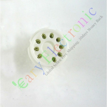 9pin PCB Ceramic Vacuum Tube Sockets Valve Base El519 El504 Audio Amp Parts