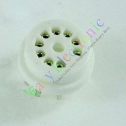 9pin PCB Ceramics Vaccum Tube Socket Saver for 12au7 12ax7b Ecc83 6d58 Radio