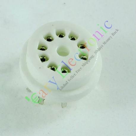 9pin PCB Ceramics Vaccum Tube Socket Saver for 12au7 12ax7b Ecc83 6d58 Radio