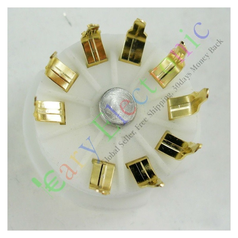 Cary 4 Pcs Gold 9 Pin PCB Sockets De Tubo De Vácuo