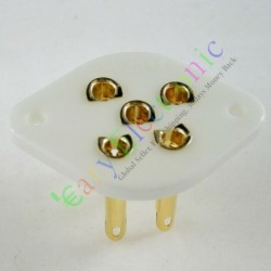 5pin Gold Ceramicsc Vaccum Tube Socket Gilded Saver Base Audio Amp Diy Part