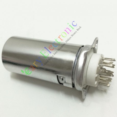 9pin Ceramic vacuum tube socket valve 55mm Shield 12AX7 12AU7 ECC83 ECC82