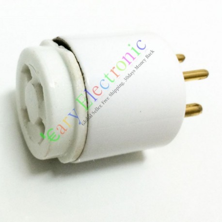 4pin GOLD Ceramic Vacuum Tube converter Adapter Socket base audio amplifier