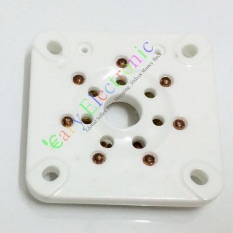 7pin GOLD Ceramic vacuum tube socket valve 813 FU-13 4B27 5-125B 8001 amp
