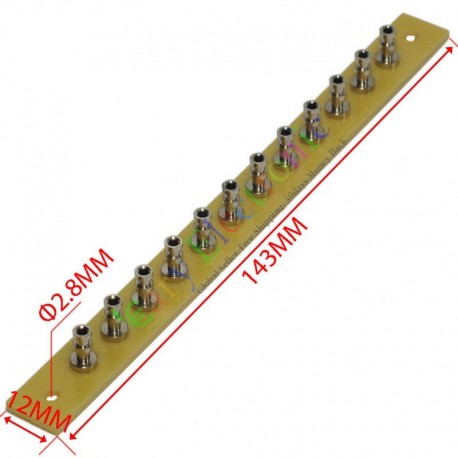 copper plated nickel Fiberglass Turret Terminal Strip 12pin Lug Tag Board