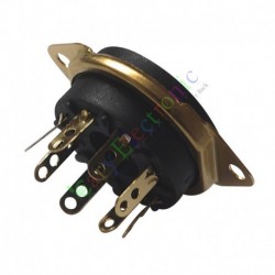 8pin Gold Bakelite vacuum tube sockets valve base for EL34 KT88 6550 6SN7