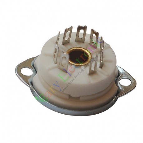 9pin Ceramic vacuum tube sockets top mount valve For 12AX7 12AU7 ECC84 amps