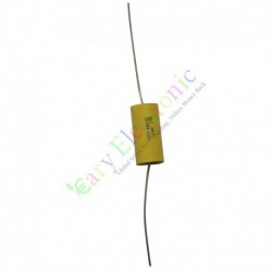 yellow long lead Axial Polyester Film Capacitor 0.68uF 630V fr audio amps