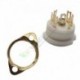 6pin Gold Ceramic vacuum tube sockets HIFI audio amplifier DIY radio parts