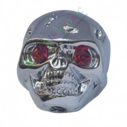 26mm Silver Skull Head Knob Volume Tone Guitar Control Knob For Gibson LP