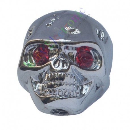 26mm Silver Skull Head Knob Volume Tone Guitar Control Knob For Gibson LP