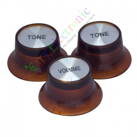26mm Brown knob Guitar tube potentiometer cap Volume Tone audio part amp