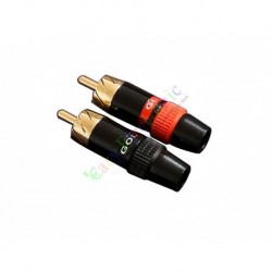 Gold Plated Copper RCA/AV Plug Screw Locking tube Audio HIFI Connector amp