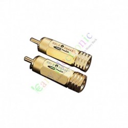 Gold Plated Copper RCA/AV Plug Screw Locking tube Audio HIFI Connector amp
