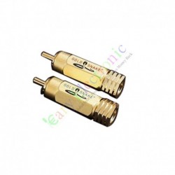 Gold Plated Copper RCA/AV Plug Screw Locking tube Audio HIFI Connector amp