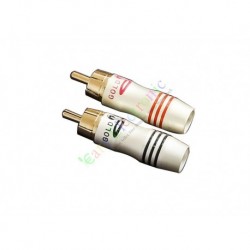 Gold Plated Copper RCA/AV Plug Screw Locking tube Audio HIFI Connector amp