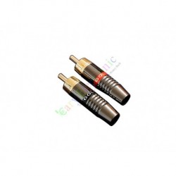 Gold Plated Copper RCA/AV Plug Screw Locking tube Audio HIFI Connector amp