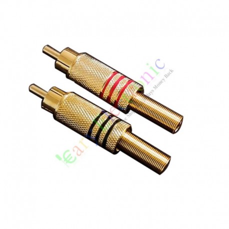 Gold Plated Copper RCA/AV Plug Screw Locking tube Audio HIFI Connector amp